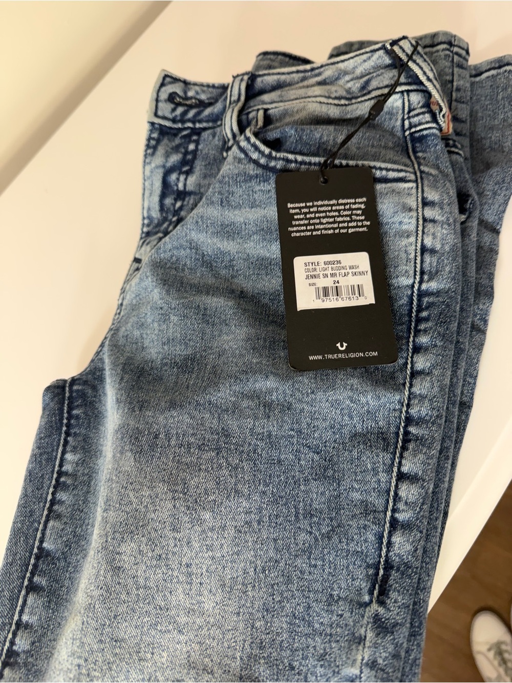 True Religion Light Blue Washed Skinny Jeans